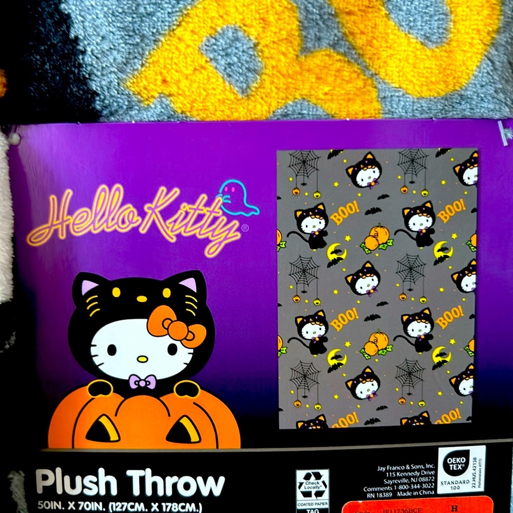Hello Kitty Halloween Plush Blanket